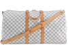 Auth Louis Vuitton Damier Azur Keepall Bandouliere 55 Boston Bag N41429 LV J0485