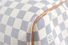 Auth Louis Vuitton Damier Azur Keepall Bandouliere 55 Boston Bag N41429 LV J0485