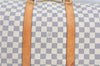 Auth Louis Vuitton Damier Azur Keepall Bandouliere 55 Boston Bag N41429 LV J0485