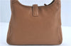 Authentic Ferragamo Leather Shoulder Hand Bag Purse Brown J0487