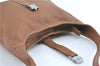 Authentic Ferragamo Leather Shoulder Hand Bag Purse Brown J0487