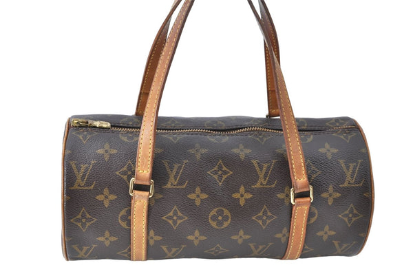 Authentic Louis Vuitton Monogram Papillon 28 Hand Bag LV J0488