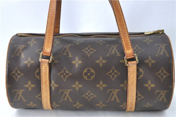 Authentic Louis Vuitton Monogram Papillon 28 Hand Bag LV J0488