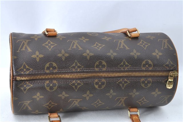 Authentic Louis Vuitton Monogram Papillon 28 Hand Bag LV J0488