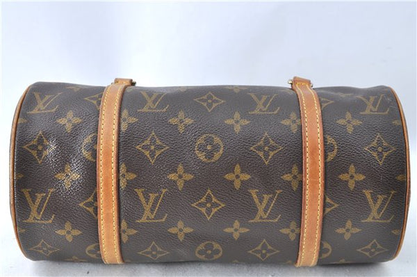 Authentic Louis Vuitton Monogram Papillon 28 Hand Bag LV J0488