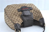 GUCCI Web Sherry Line Shoulder Hand Bag GG Canvas Leather 296851 Brown J0490