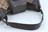 GUCCI Web Sherry Line Shoulder Hand Bag GG Canvas Leather 296851 Brown J0490