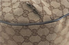 GUCCI Web Sherry Line Shoulder Hand Bag GG Canvas Leather 296851 Brown J0490