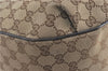 GUCCI Web Sherry Line Shoulder Hand Bag GG Canvas Leather 296851 Brown J0490
