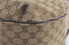 GUCCI Web Sherry Line Shoulder Hand Bag GG Canvas Leather 296851 Brown J0490