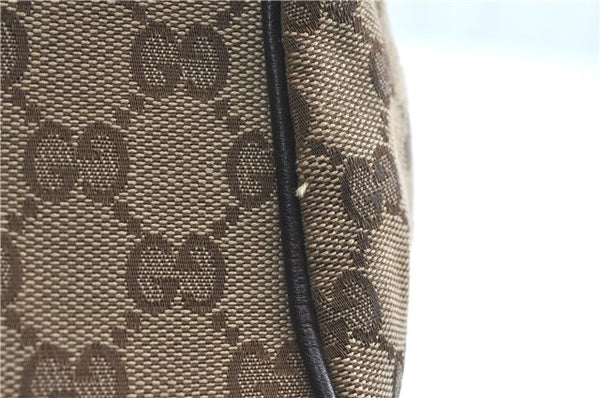 GUCCI Web Sherry Line Shoulder Hand Bag GG Canvas Leather 296851 Brown J0490