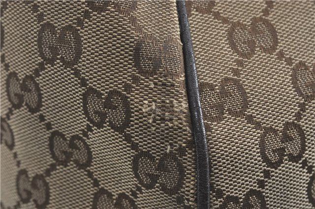 GUCCI Web Sherry Line Shoulder Hand Bag GG Canvas Leather 296851 Brown J0490