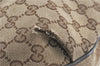 GUCCI Web Sherry Line Shoulder Hand Bag GG Canvas Leather 296851 Brown J0490