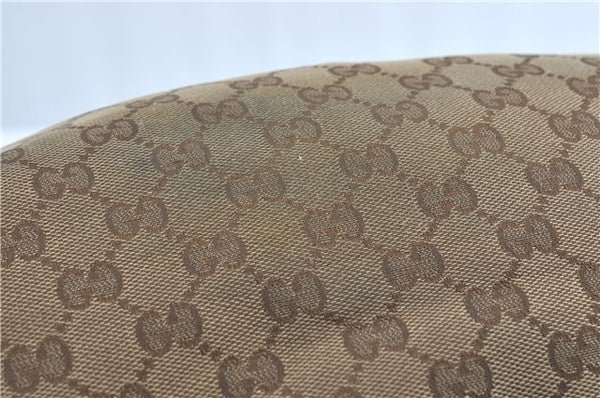 GUCCI Web Sherry Line Shoulder Hand Bag GG Canvas Leather 296851 Brown J0490