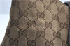 GUCCI Web Sherry Line Shoulder Hand Bag GG Canvas Leather 296851 Brown J0490