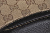 GUCCI Web Sherry Line Shoulder Hand Bag GG Canvas Leather 296851 Brown J0490