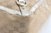 Authentic GUCCI Abbey Shoulder Tote Bag GG Canvas Leather 141472 Beige J0491