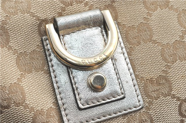 Authentic GUCCI Abbey Shoulder Tote Bag GG Canvas Leather 141472 Beige J0491