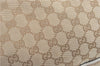 Authentic GUCCI Abbey Shoulder Tote Bag GG Canvas Leather 141472 Beige J0491