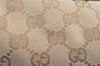 Authentic GUCCI Abbey Shoulder Tote Bag GG Canvas Leather 141472 Beige J0491