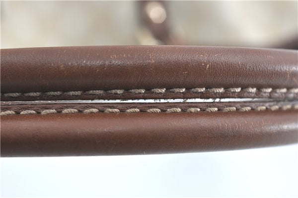 Authentic GUCCI Shoulder Tote Bag GG PVC Leather 197953 Ivory Beige J0495