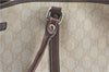 Authentic GUCCI Shoulder Tote Bag GG PVC Leather 197953 Ivory Beige J0495