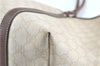 Authentic GUCCI Shoulder Tote Bag GG PVC Leather 197953 Ivory Beige J0495