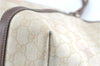 Authentic GUCCI Shoulder Tote Bag GG PVC Leather 197953 Ivory Beige J0495