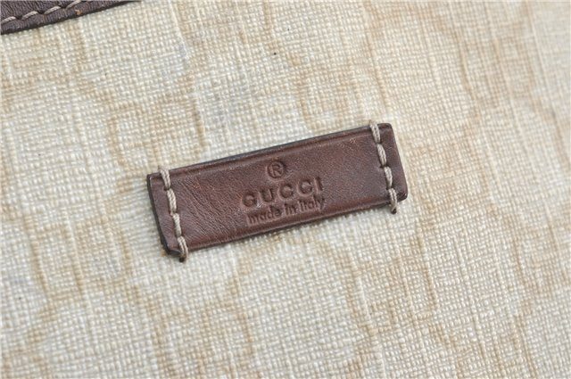 Authentic GUCCI Shoulder Tote Bag GG PVC Leather 197953 Ivory Beige J0495