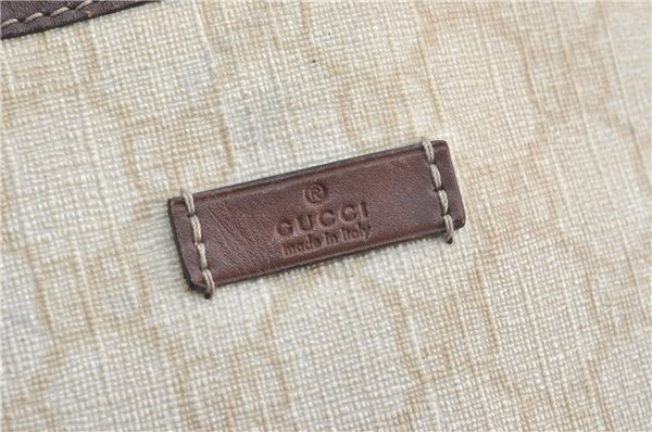 Authentic GUCCI Shoulder Tote Bag GG PVC Leather 197953 Ivory Beige J0495