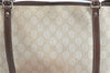 Authentic GUCCI Shoulder Tote Bag GG PVC Leather 197953 Ivory Beige J0495