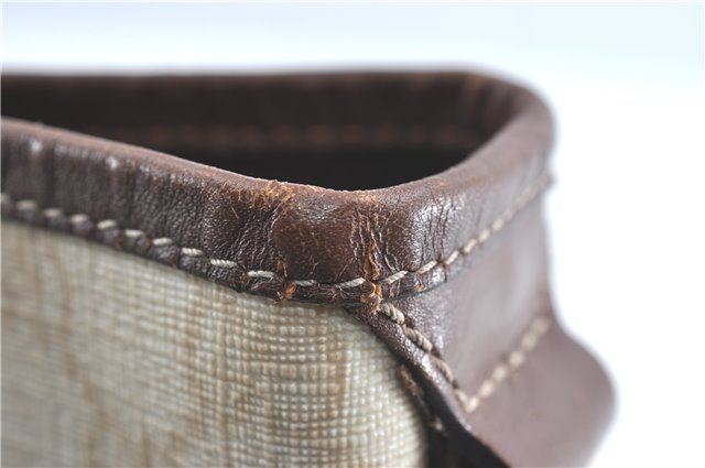 Authentic GUCCI Shoulder Tote Bag GG PVC Leather 197953 Ivory Beige J0495