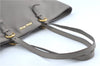 Authentic MIU MIU Leather Shoulder Tote Bag Gray J0498