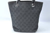 Authentic GUCCI Shoulder Tote Bag Purse GG Canvas Leather 31244 Black J0516