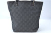 Authentic GUCCI Shoulder Tote Bag Purse GG Canvas Leather 31244 Black J0516