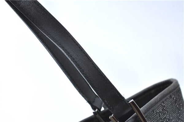 Authentic GUCCI Shoulder Tote Bag Purse GG Canvas Leather 31244 Black J0516