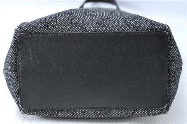 Authentic GUCCI Shoulder Tote Bag Purse GG Canvas Leather 31244 Black J0516