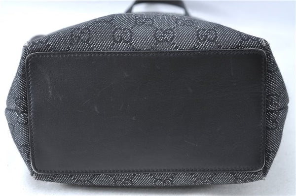 Authentic GUCCI Shoulder Tote Bag Purse GG Canvas Leather 31244 Black J0516