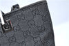 Authentic GUCCI Shoulder Tote Bag Purse GG Canvas Leather 31244 Black J0516