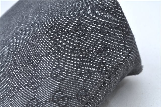 Authentic GUCCI Shoulder Tote Bag Purse GG Canvas Leather 31244 Black J0516