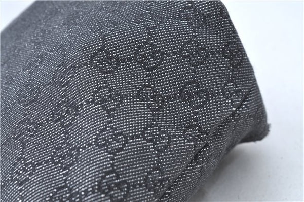 Authentic GUCCI Shoulder Tote Bag Purse GG Canvas Leather 31244 Black J0516