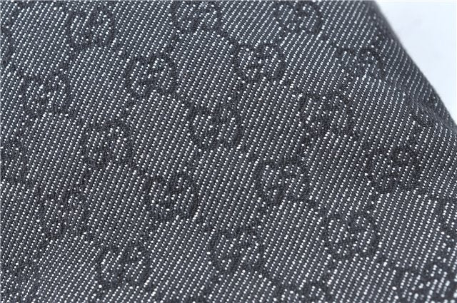 Authentic GUCCI Shoulder Tote Bag Purse GG Canvas Leather 31244 Black J0516