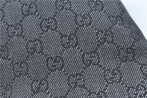 Authentic GUCCI Shoulder Tote Bag Purse GG Canvas Leather 31244 Black J0516