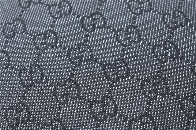 Authentic GUCCI Shoulder Tote Bag Purse GG Canvas Leather 31244 Black J0516