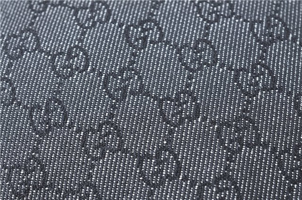 Authentic GUCCI Shoulder Tote Bag Purse GG Canvas Leather 31244 Black J0516