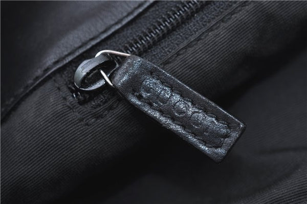 Authentic GUCCI Shoulder Tote Bag Purse GG Canvas Leather 31244 Black J0516