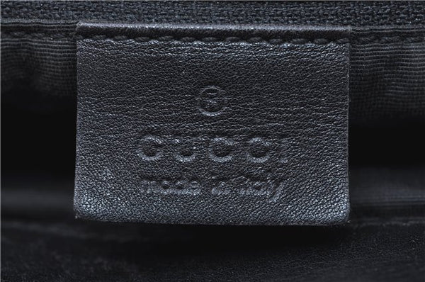 Authentic GUCCI Shoulder Tote Bag Purse GG Canvas Leather 31244 Black J0516