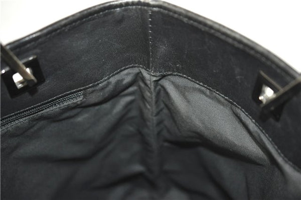 Authentic GUCCI Shoulder Tote Bag Purse GG Canvas Leather 31244 Black J0516