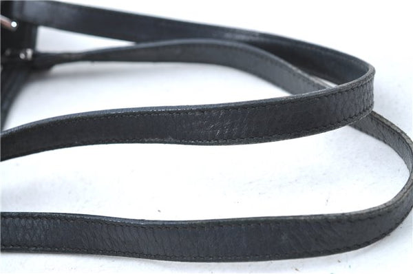 Authentic GUCCI Shoulder Tote Bag Purse GG Canvas Leather 31244 Black J0520