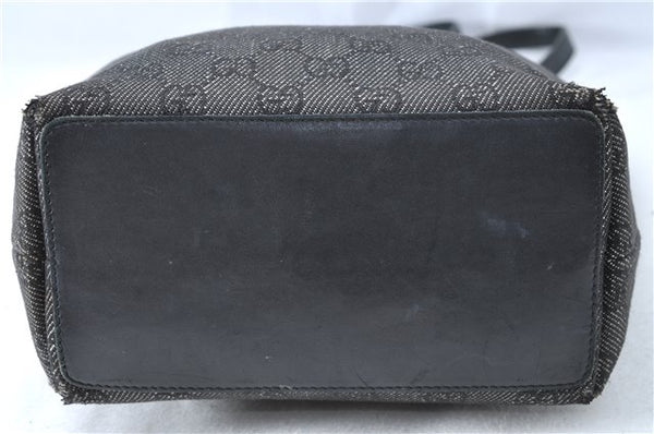 Authentic GUCCI Shoulder Tote Bag Purse GG Canvas Leather 31244 Black J0520